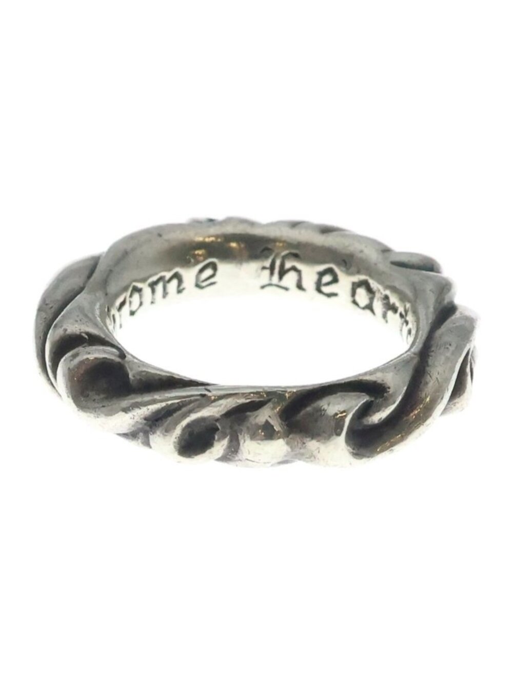Chrome Hearts Scrl Band Scroll Ring Silver